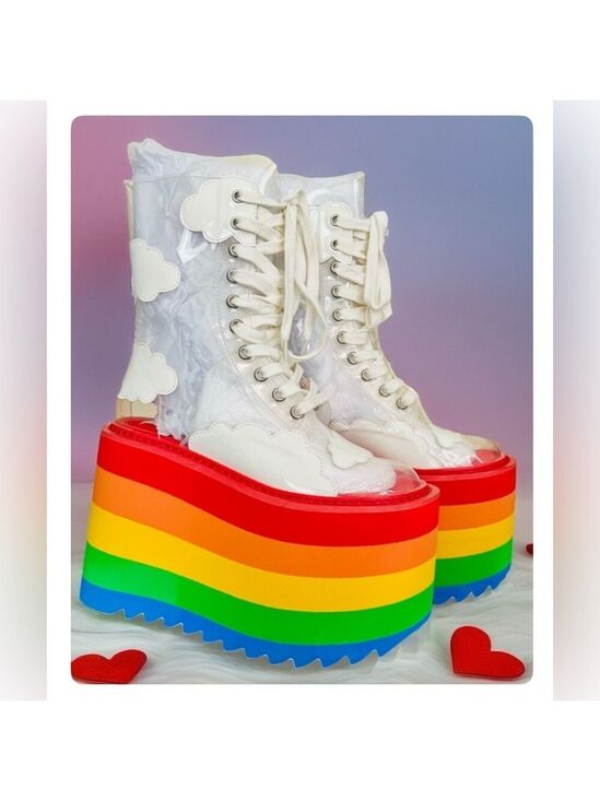 Dolls Kill Shoes - Dolls Kill Current Mood Platforms Size 6